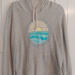 Live Love Dream XL grey graphic hoodie